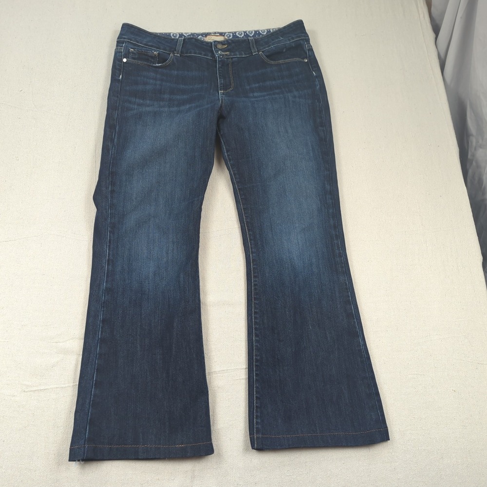 Paige Jeans Womens‎ 33 Blue High Rise Hidden Hills Boot Cut Western Cowgirl Crop